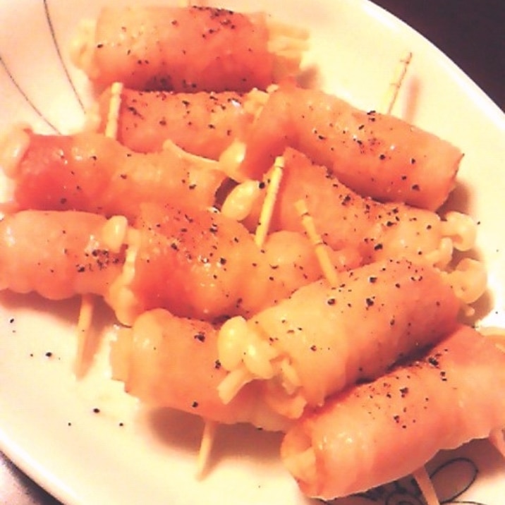 レンジで簡単!えのきベーコン巻